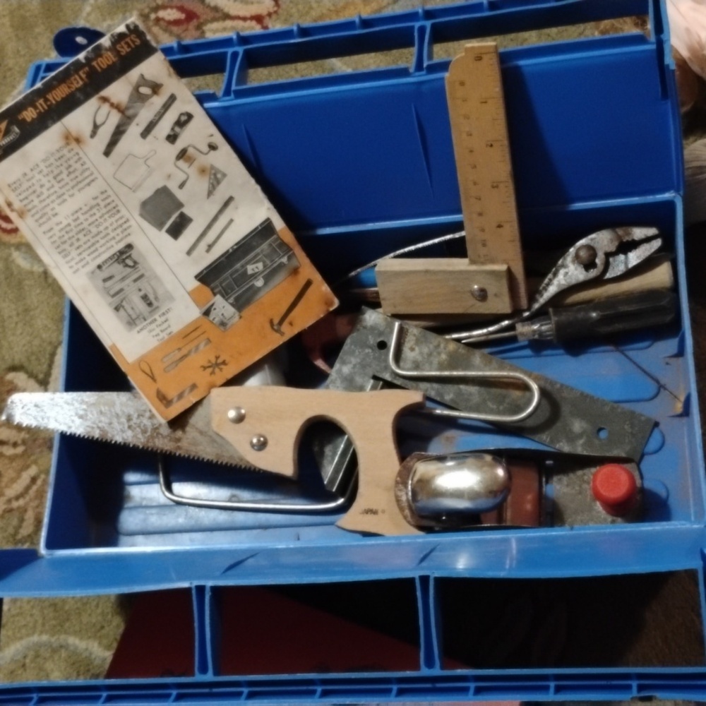 🛠   Jr. Ace NEW YORK Toy CORP. VINTAGE TOOL BOX 1964  🪚